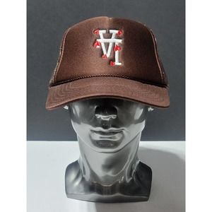 RARE VINTAGE Lost Love NYC Brown LA Dodgers Heart Trucker hat Snapback